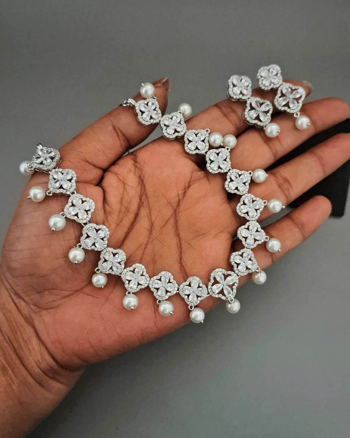 Zevarly Emiliya AD Necklace Set
